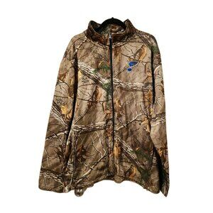 Realtree NHL St. Louis Blues Fleece Camo Jacket Colosseum Full Zip Outdoor Warm